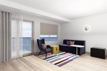 Premium Corner, Guest room, 1 King, Sofa bed, Waterfront, Corner room, Balcony