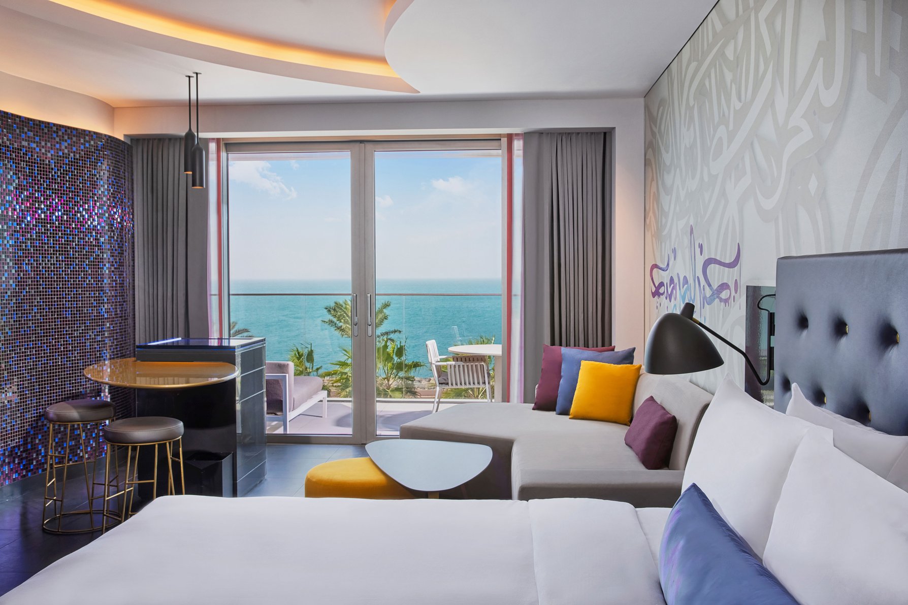W Dubai - The Palm Room Type - Fabulous Room, Guest room, 1 King, Ocean view, Balcony