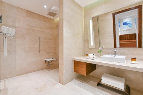 Baño Deluxe con instalaciones para personas con necesidades especiales - Ducha con acceso para sillas de ruedas