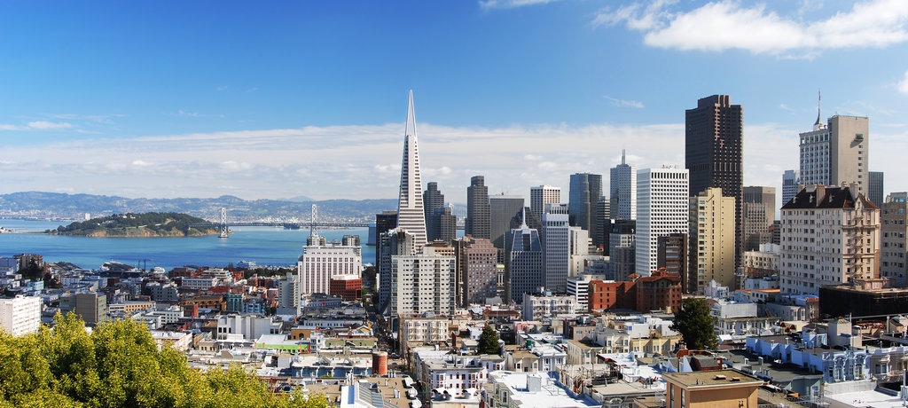 City Skyline Views from Russian Hill