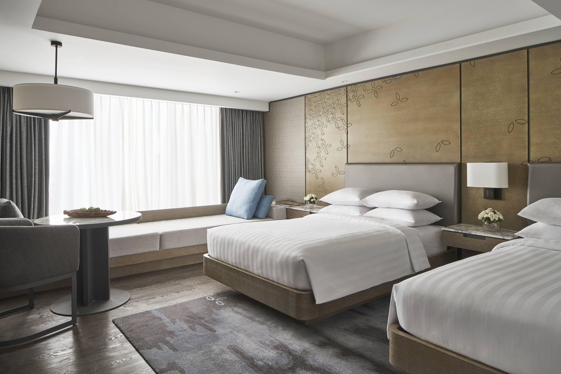 Yogyakarta Marriott Hotel Room Type - Junior Suite Twin, M Club lounge access, 1 Bedroom Junior Suite, 2 Twin, Pool view Yogyakarta Marriott Hotel Room Type - Junior Suite Twin, M Club lounge access, 1 Bedroom Junior Suite, 2 Twin, Pool view