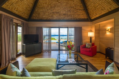 Living Area of Garden Suite Villa With Pool View