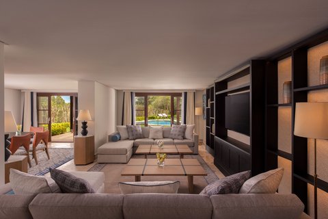 Sala de estar de la villa