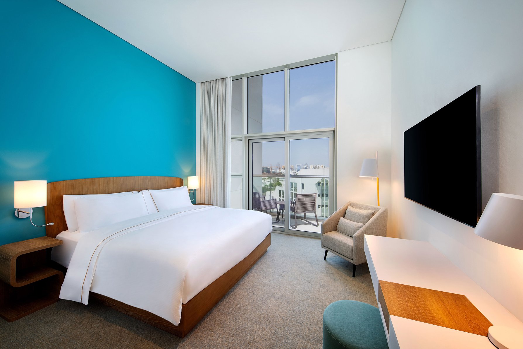 Element Dubai Airport, a Marriott Hotel Room Type - 1 Bedroom Suite, 1 King, Sofa bed, Balcony