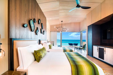 Villa Beach de dos dormitorios - Dormitorio con dos camas individuales