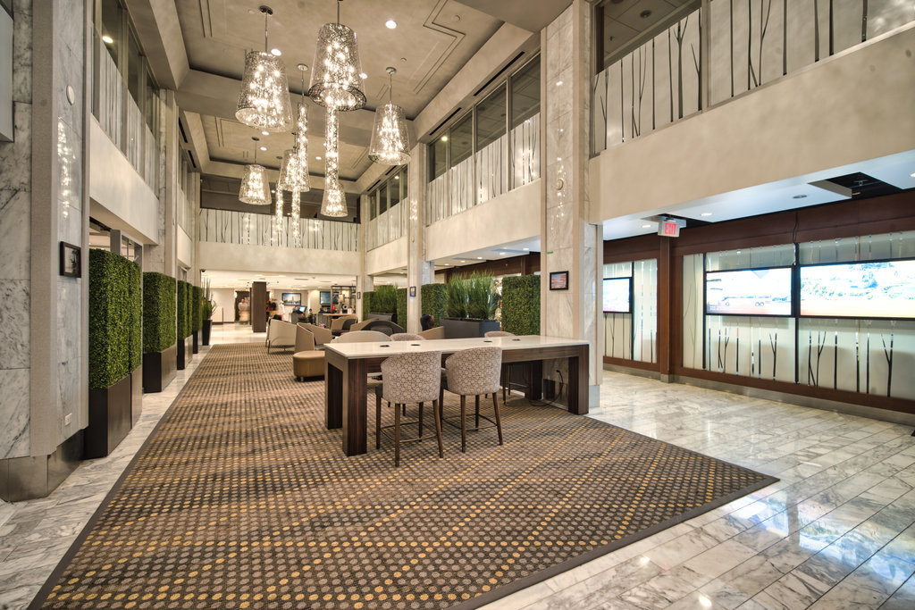 Newly renovated hotel lobby