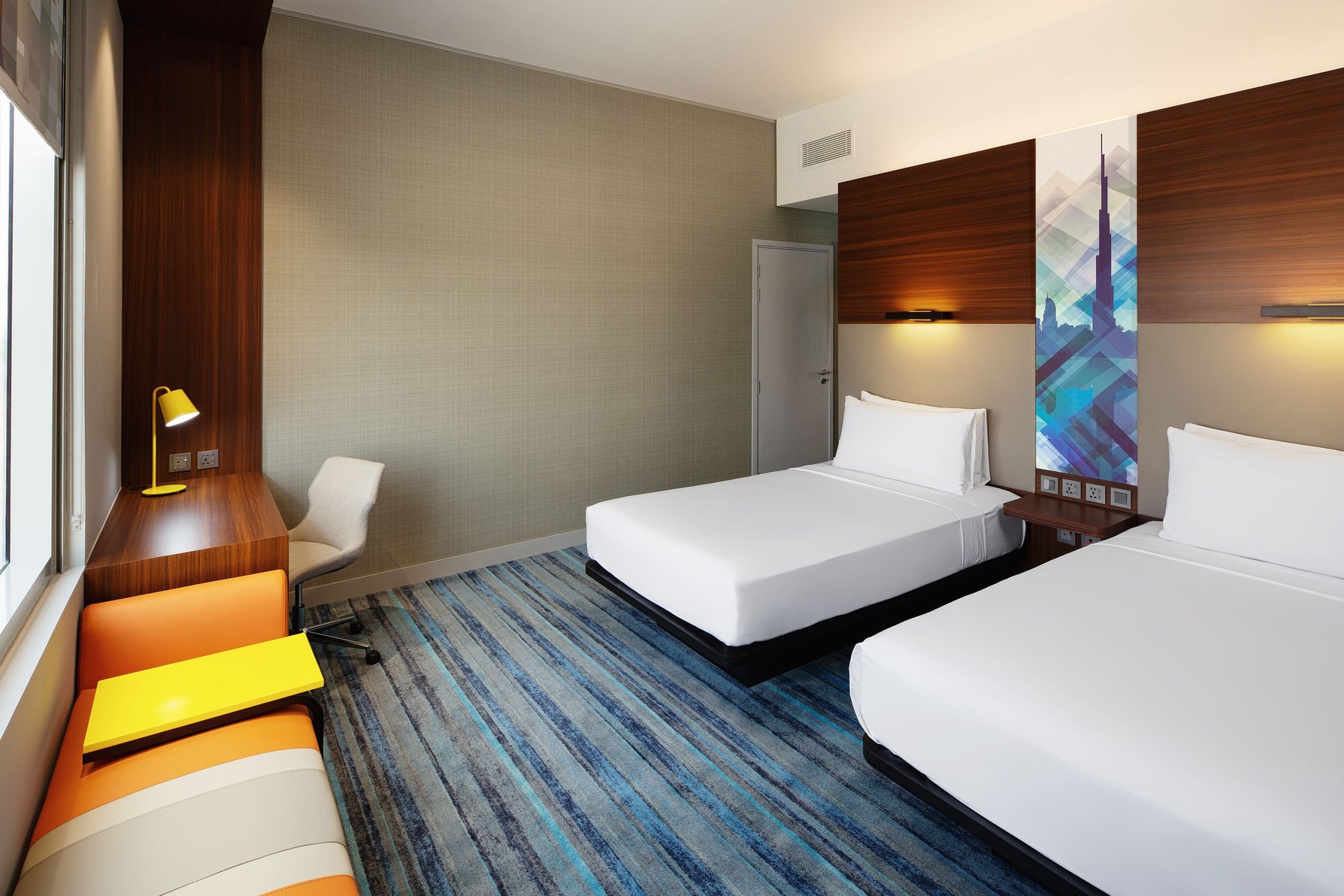 Aloft by Marriott Dubai South Room Type - Aloft Room, Guest room, 2 Twin