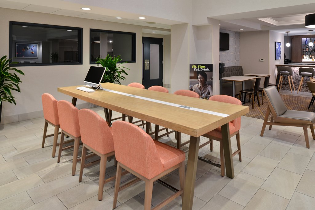 Large Lobby with Community Table and 24 Hr Business Center