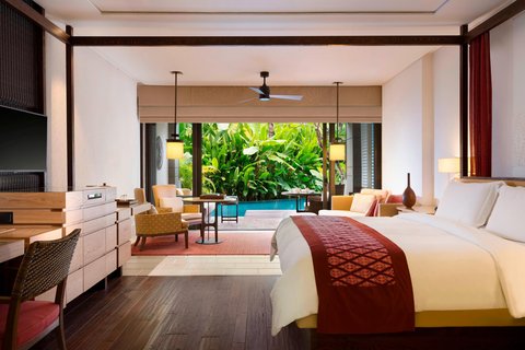 Bedroom of Sawangan Junior Suite with Pool Access