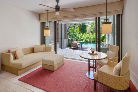 Living Area of Sawangan Junior Suite Pool Access