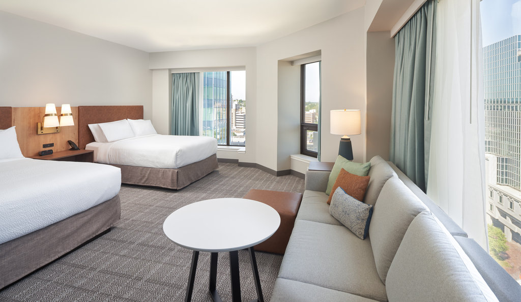 Staybridge Suites Wilmington Downtown by IHG Room Type - Studio Queen Suite with Two Queen Beds and City View Staybridge Suites Wilmington Downtown by IHG Room Type - Studio Queen Suite with Two Queen Beds and City View