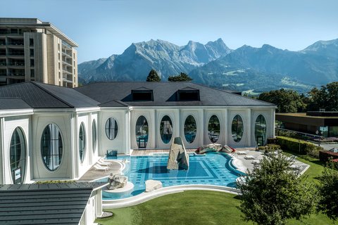 Outdoor Pool At Tamina Therme