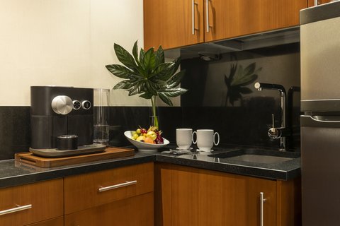 Funktionelle Küche der Präsidentensuite.