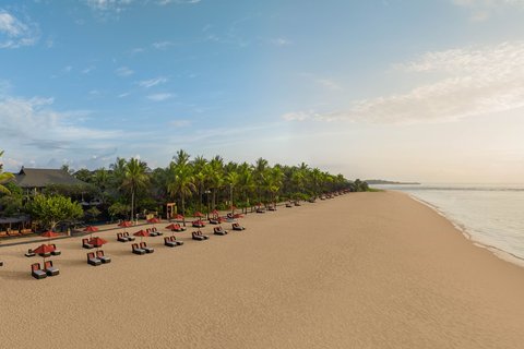 Pristine white sand beach of Nusa Dua