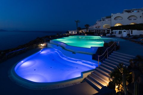 Night by the pool