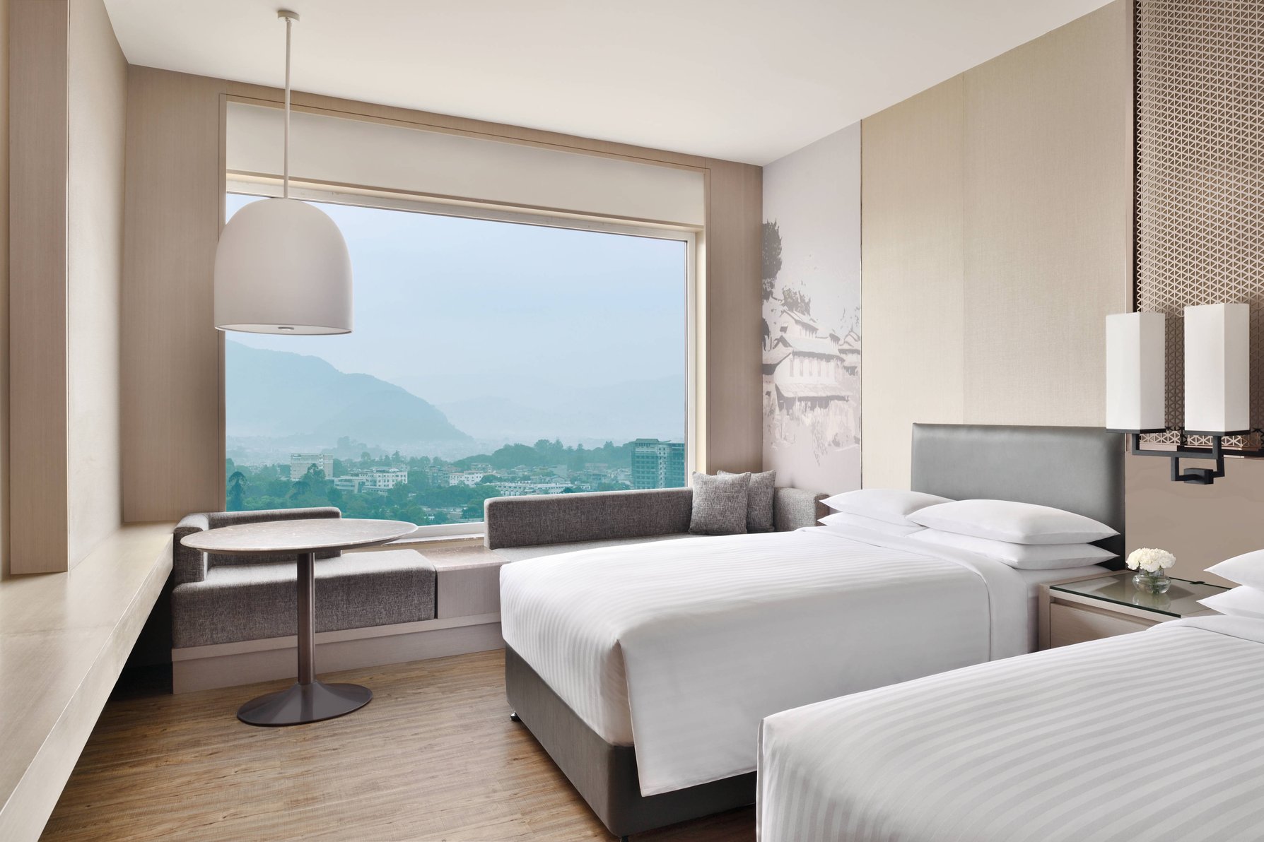 Kathmandu Marriott Hotel Room Type - Deluxe Room, Guest room, Queen, Mountain view