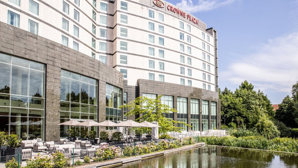 The hotel offers a beautiful park view and spacious terrace
