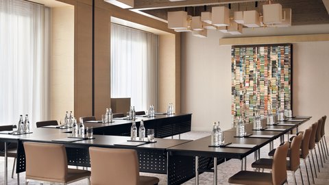 Lateen Meeting Room u-shape setup for up to 14 guests