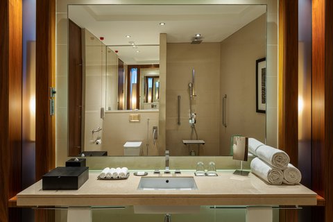 Accessible Bathroom With Lights On