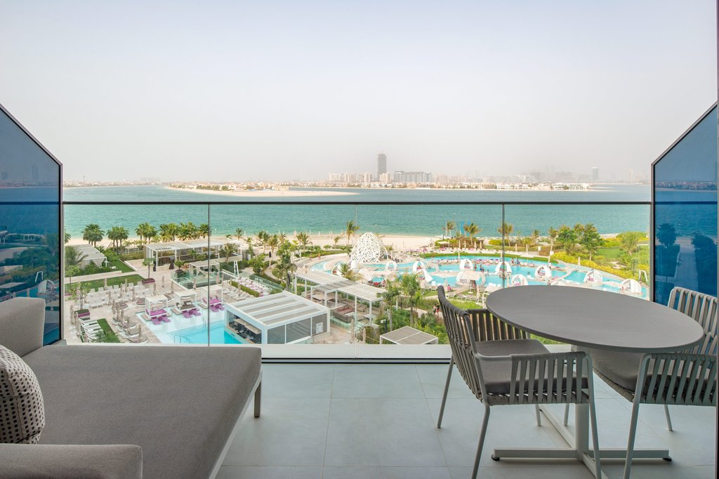 W Dubai - The Palm Room Type - Spectacular Room, Guest room, 2 Double, Palm Jumeirah view, Balcony