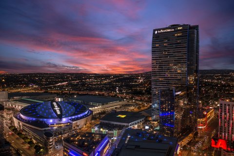 L.A. LIVE aerial view of exterior
