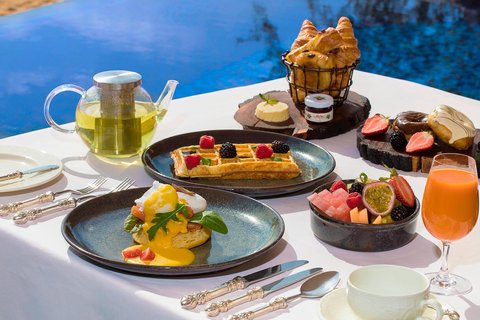 Royal Villa Breakfast on the pool deck