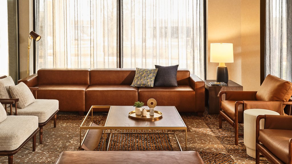 Meet friends and colleagues in our warm inviting lobby