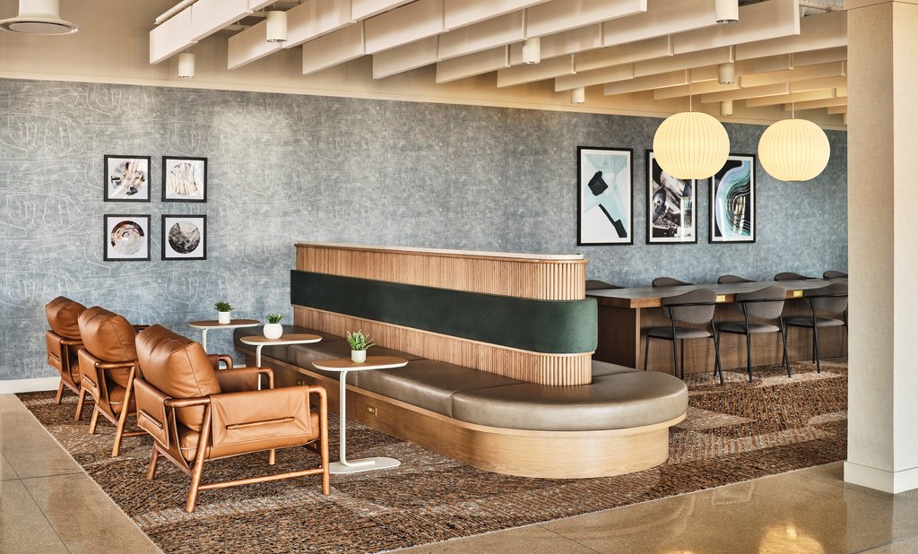 Relax in our spacious lobby with ample seating.