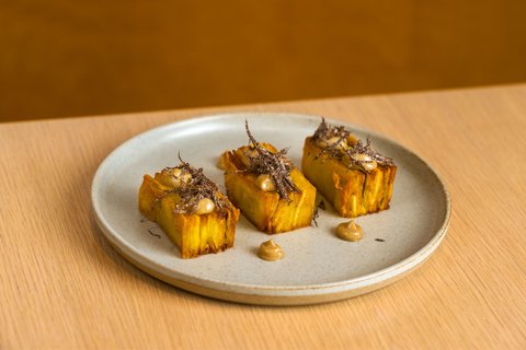 Celeriac and potato millefeuille