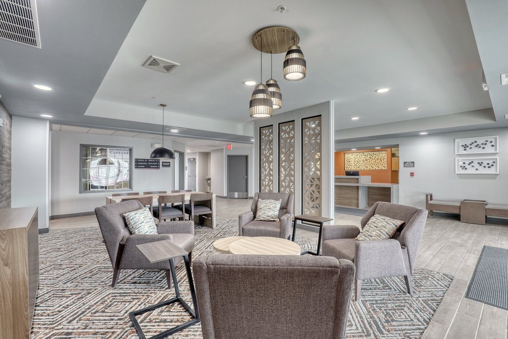 Enjoy our modern and comfortable lobby area.