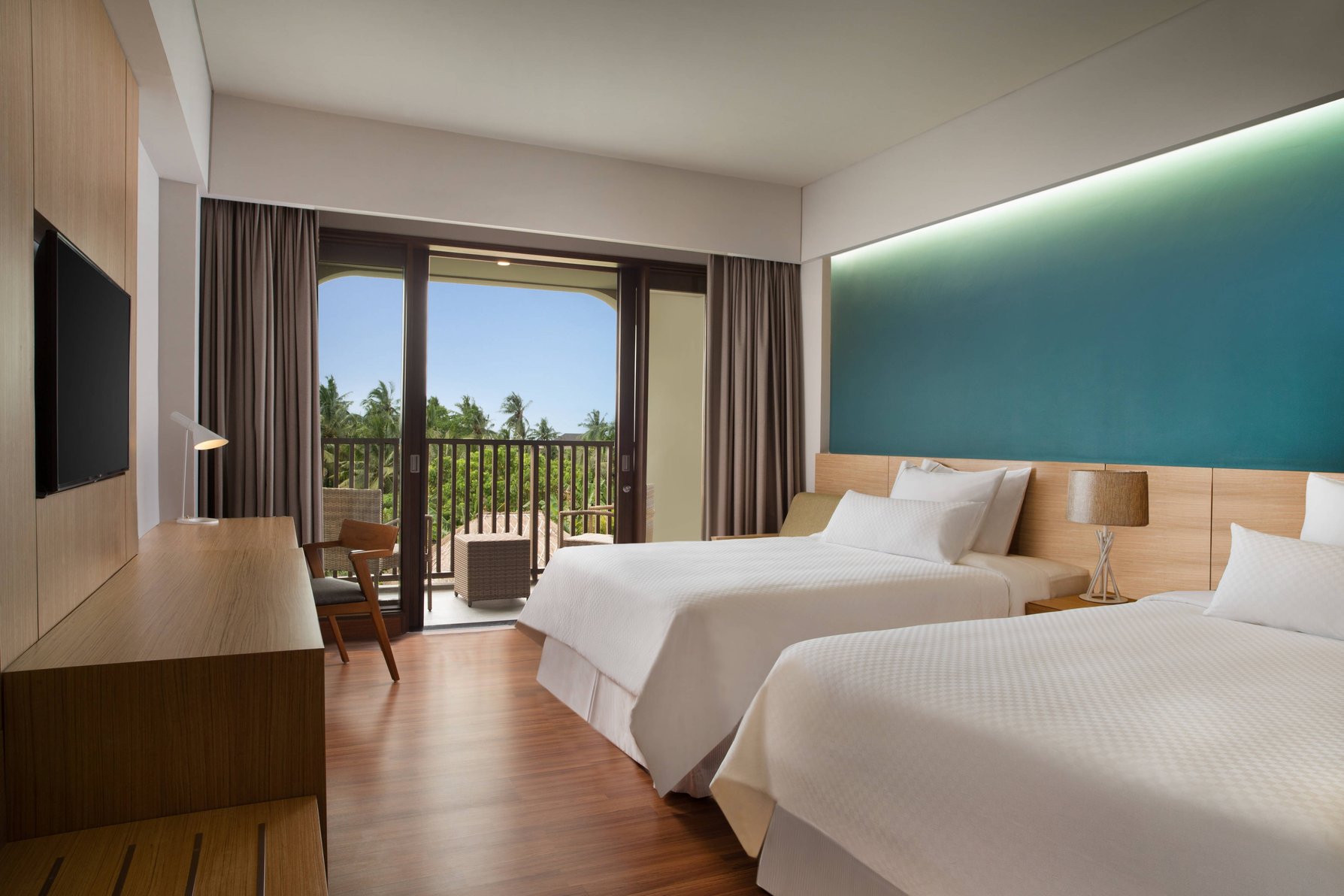 Element by Marriott Bali Ubud Room Type - Deluxe, Guest room, 2 Twin, Garden view, Balcony