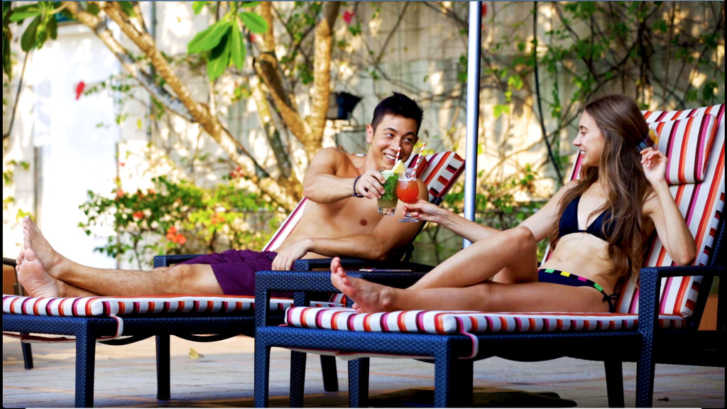Cheers by the Pool