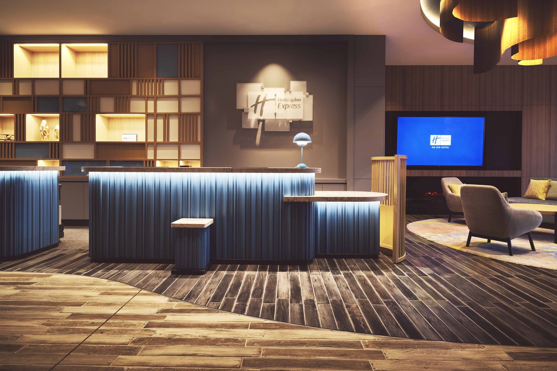 Hotel lobby - friendly staff welcome you.