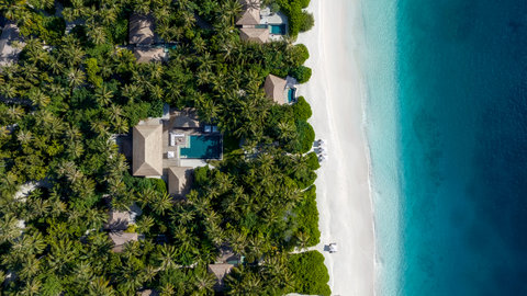 Ariel View of the three bedroom beach residence