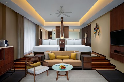 Jungle Suite mit 1 Schlafzimmer – Schlafzimmer mit 2 Queensize-Betten