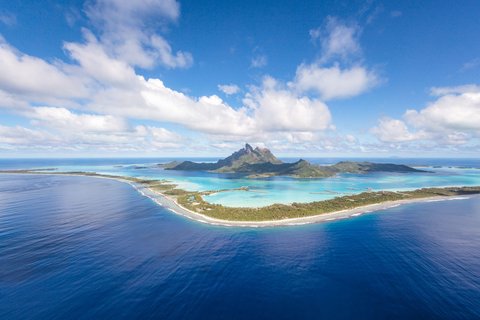 Aerial View of Bora Bora