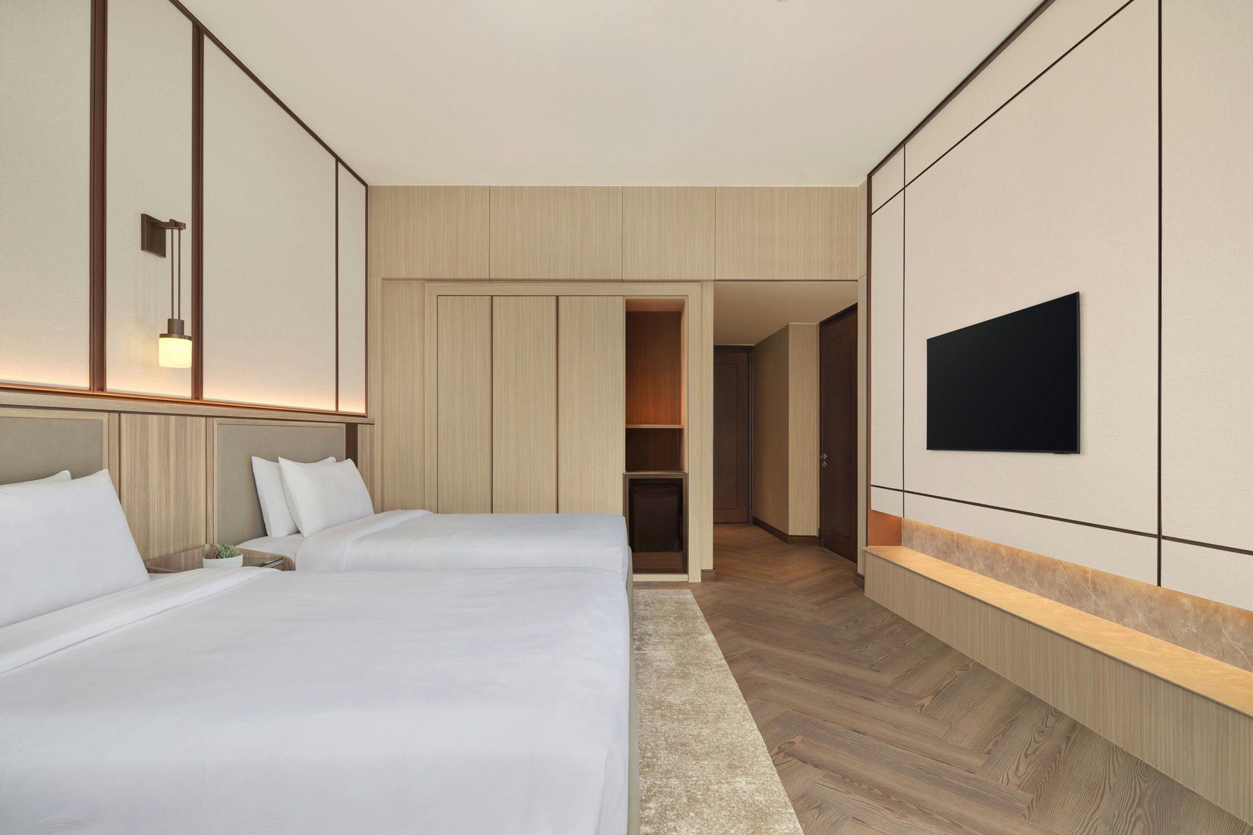 JW Marriott Hotel Jakarta Room Type - Premier Room, Executive lounge access, Guest room, 2 Queen, City view, High floor JW Marriott Hotel Jakarta Room Type - Premier Room, Executive lounge access, Guest room, 2 Queen, City view, High floor