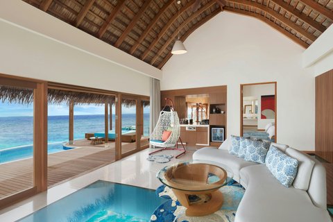 MLEWH Supreme Overwater 2BR Villa Living Room