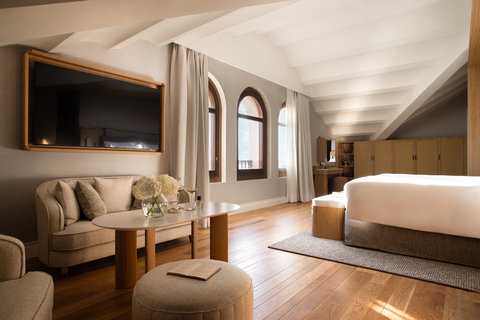 METT Barcelona Hotel Junior Suite Wide Shot Living And Bedroom Area