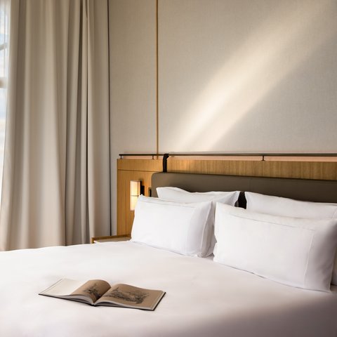 METT Barcelona Hotel Sea View Junior Suite Bedroom Area Cropped