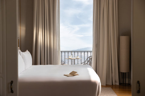 METT Barcelona Hotel Sea View Suite Detail Door And Bedroom Area And View