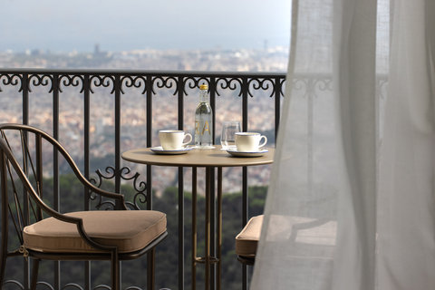 METT Barcelona Hotel Sea View Suite Detail Balcony Coffee And View