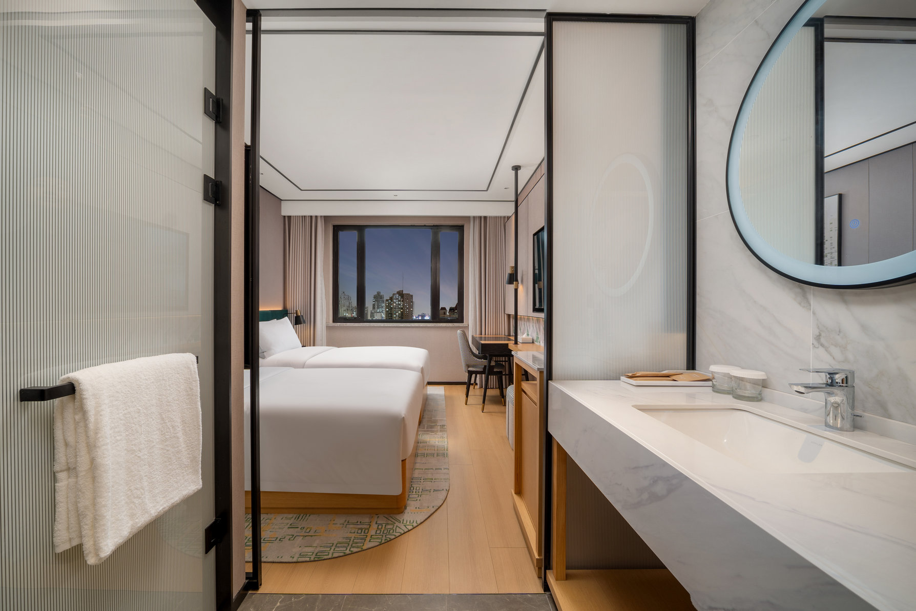 Hilton Garden Inn Shanghai Caoyang Room Type - TWIN GUEST ROOM
