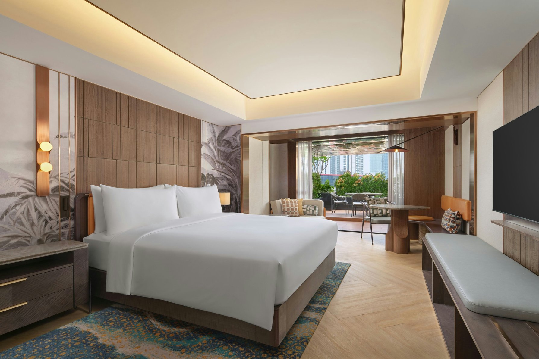 Sari Pacific Jakarta, Autograph Collection Room Type - Executive Club Terrace, Guest room, 1 King, Terrace